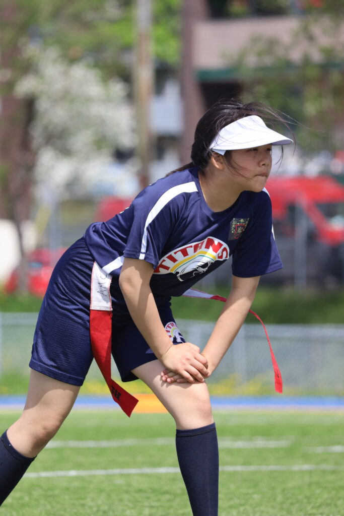 Student with a white cap